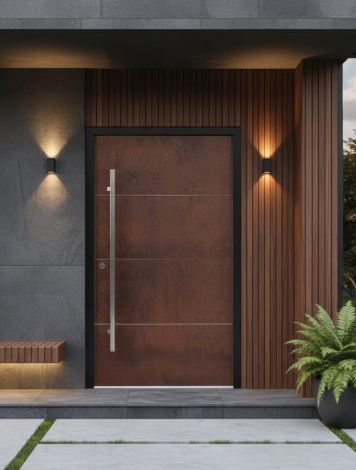 Широкая дверь с длинной ручкой Широкая дверь с длинной ручкой